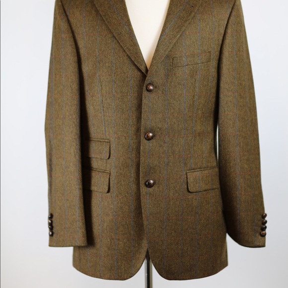 Barbour Windowpane Three Button Sport Coat - Picture 2 of 6